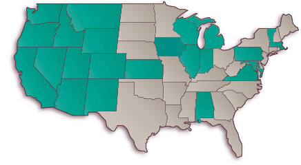 Map of the Lower 48 States